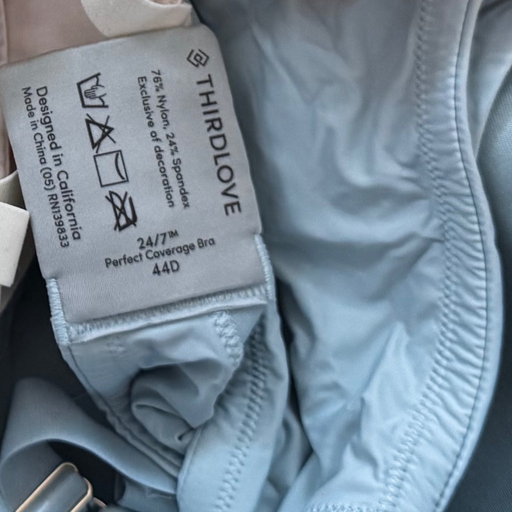 Third Love wired Bra 44D Daydream / light blue